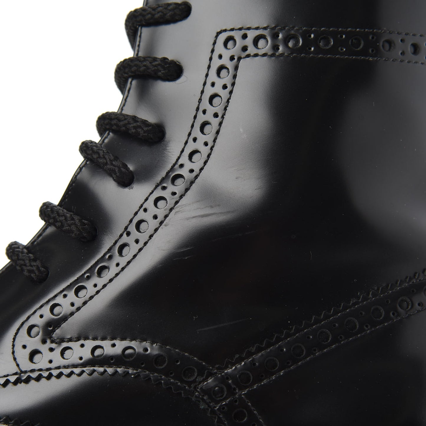 Calfskin Tartan D-Order Low Boot 36 Black White