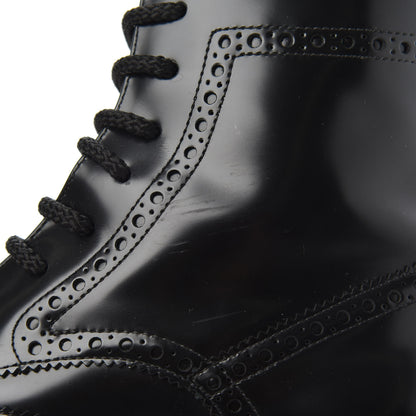 Christian Dior Calfskin Tartan D-Order Low Boot 36 Black White 7 of 9