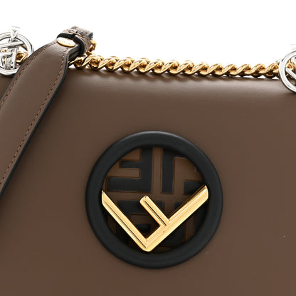 Fendi Vitello Century F is Fendi Bi-Color FF 1974 Embossed Small Kan I Shoulder Bag Maya Black 8 of 12