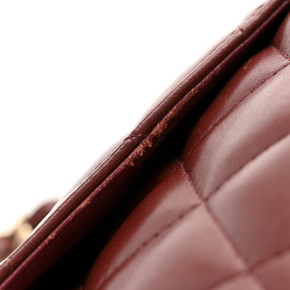 Chanel Lambskin Quilted Jumbo Double Flap Burgundy 14 of 14