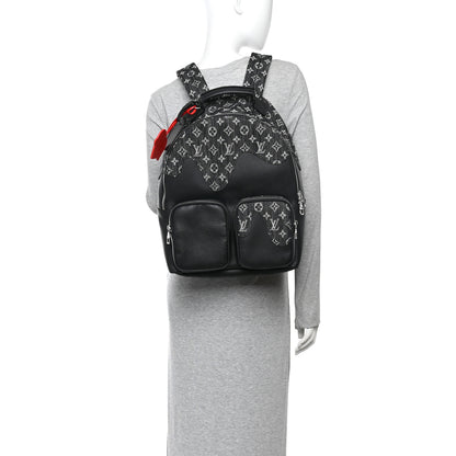 Louis Vuitton X NIGO Taurillon Monogram Denim Drip Campus Backpack Black 2 of 10