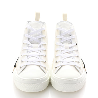 Christian Dior Canvas Mens B23 High Top Sneakers 42 White 3 of 9