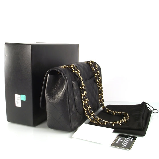 Chanel Caviar Jumbo Double Flap Black 3 of 9