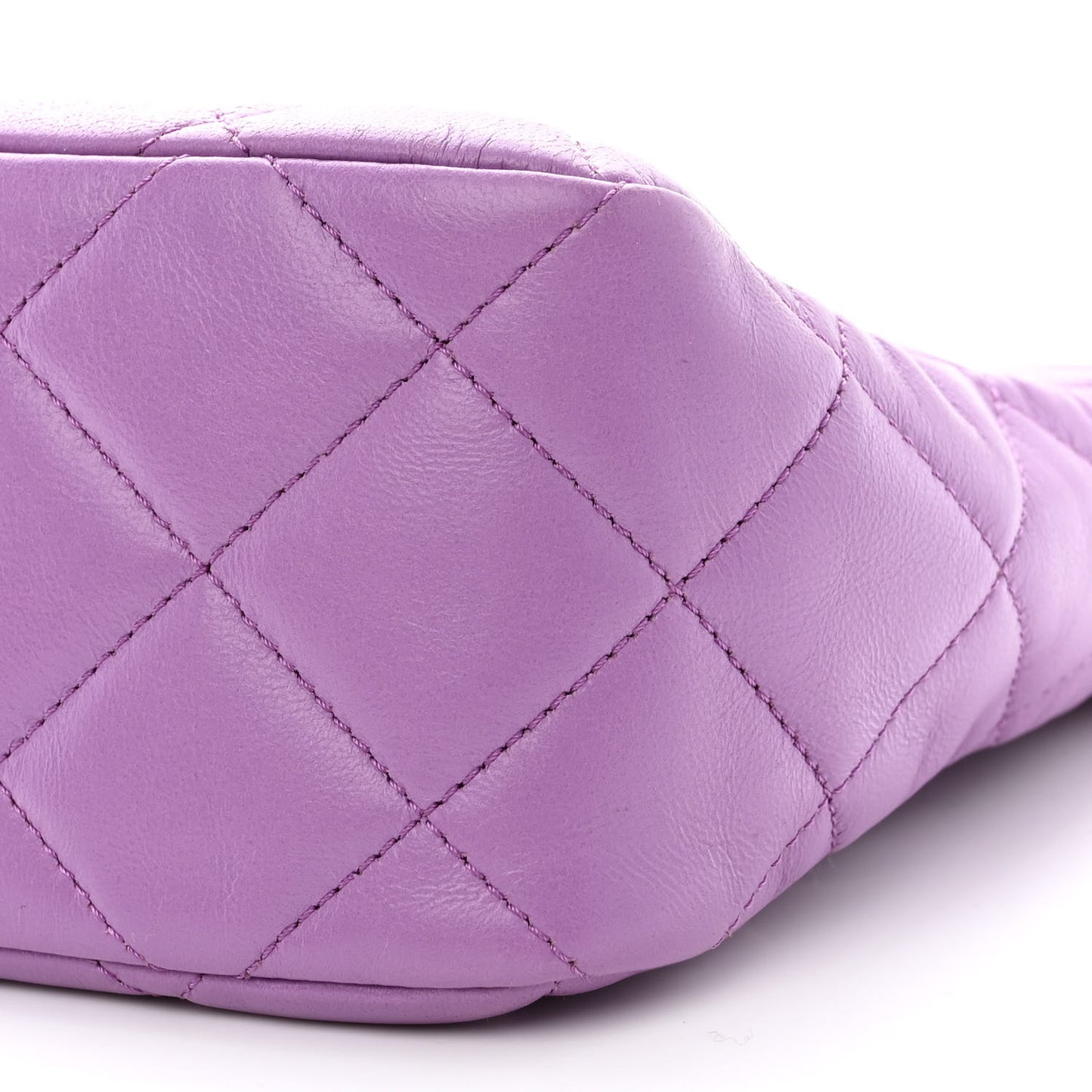 Lambskin Quilted Small Pick Me Up Hobo Purple