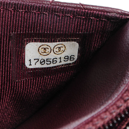 Chanel Lambskin Quilted Wallet On Chain WOC Bordeaux 8 of 9