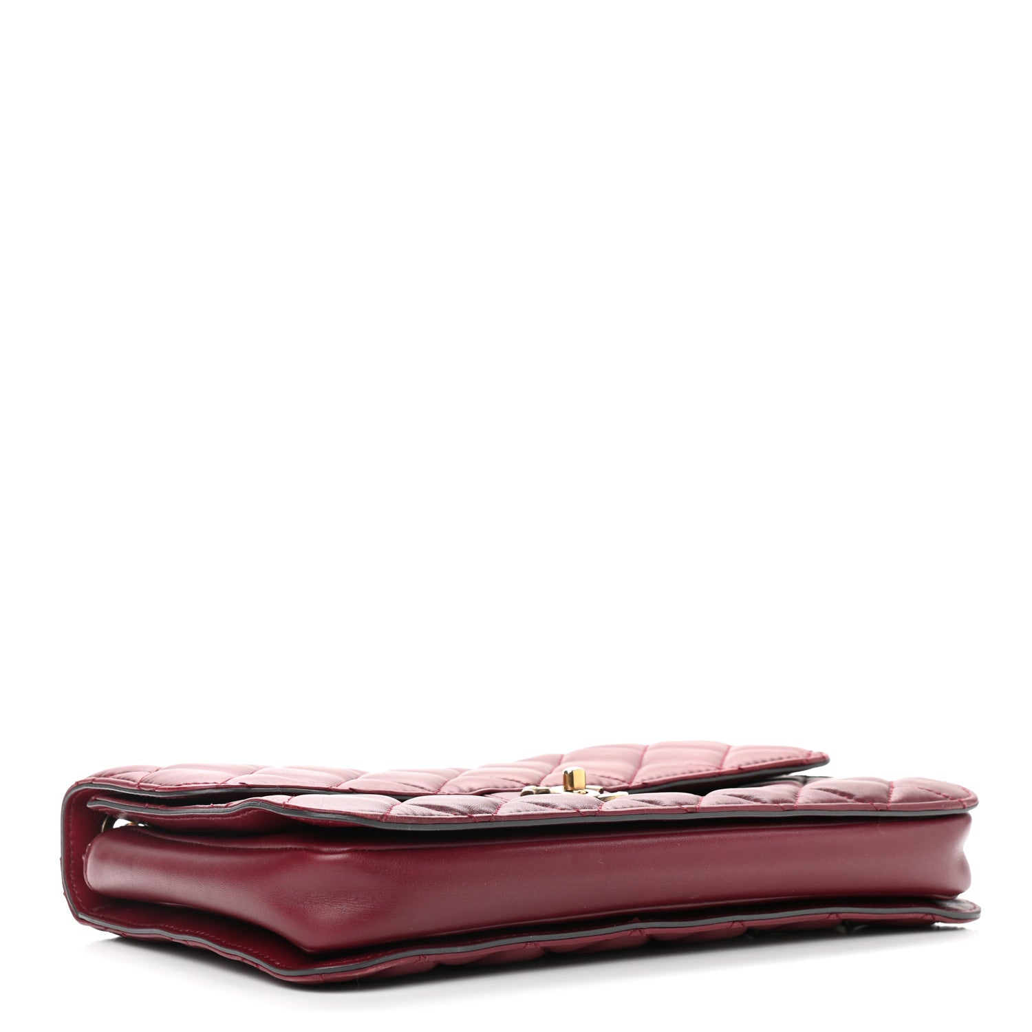 Chanel Calfskin Quilted Large Perfect Edge Flap Burgundy 3 of 11