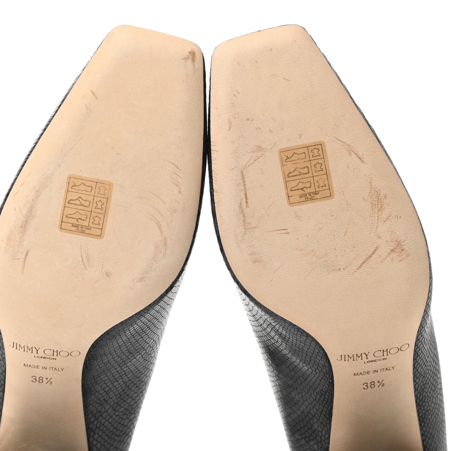 Calfskin Snakeskin Embossed Dianne Pump 38.5 Black