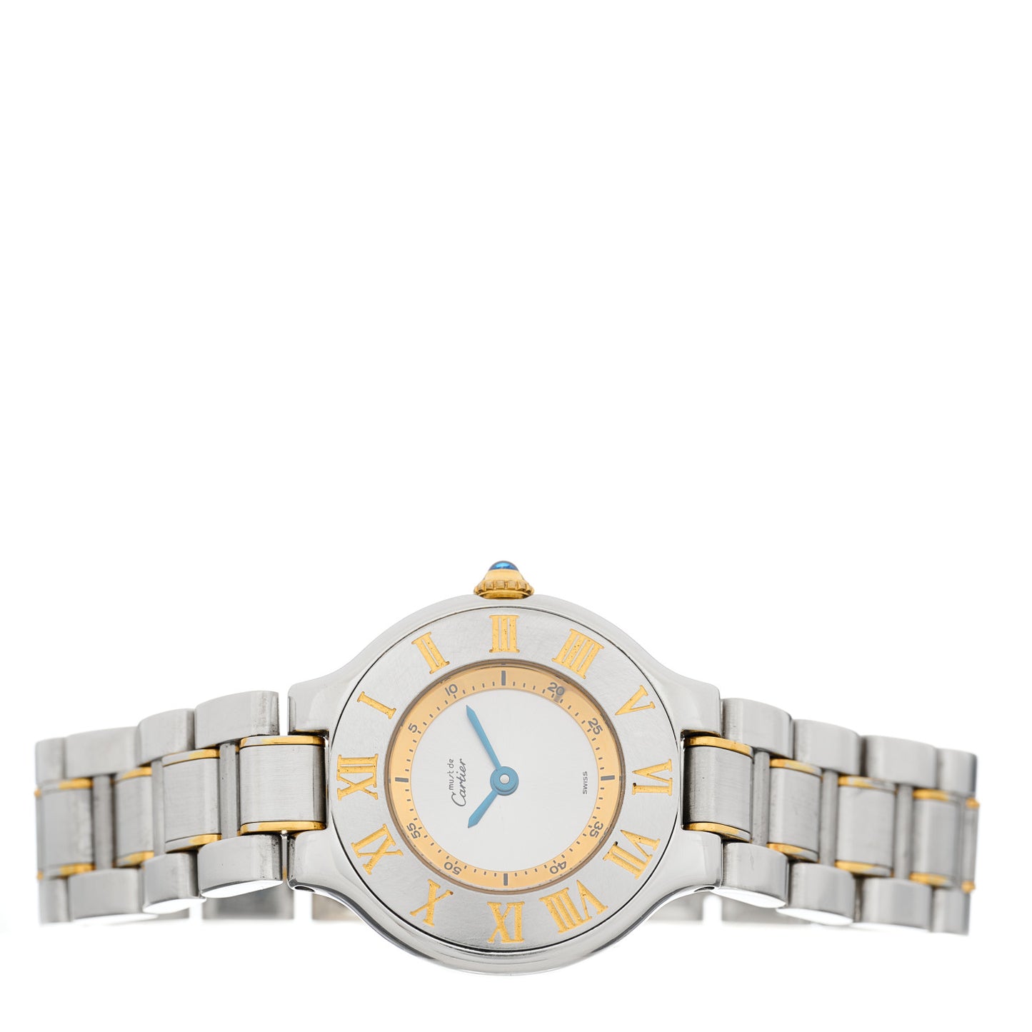 Stainless Steel 18K Yellow Gold 28mm Must De 21 Quartz Watch