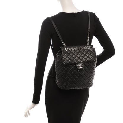 Chanel Lambskin Quilted Large Urban Spirit Backpack Black 2 of 7