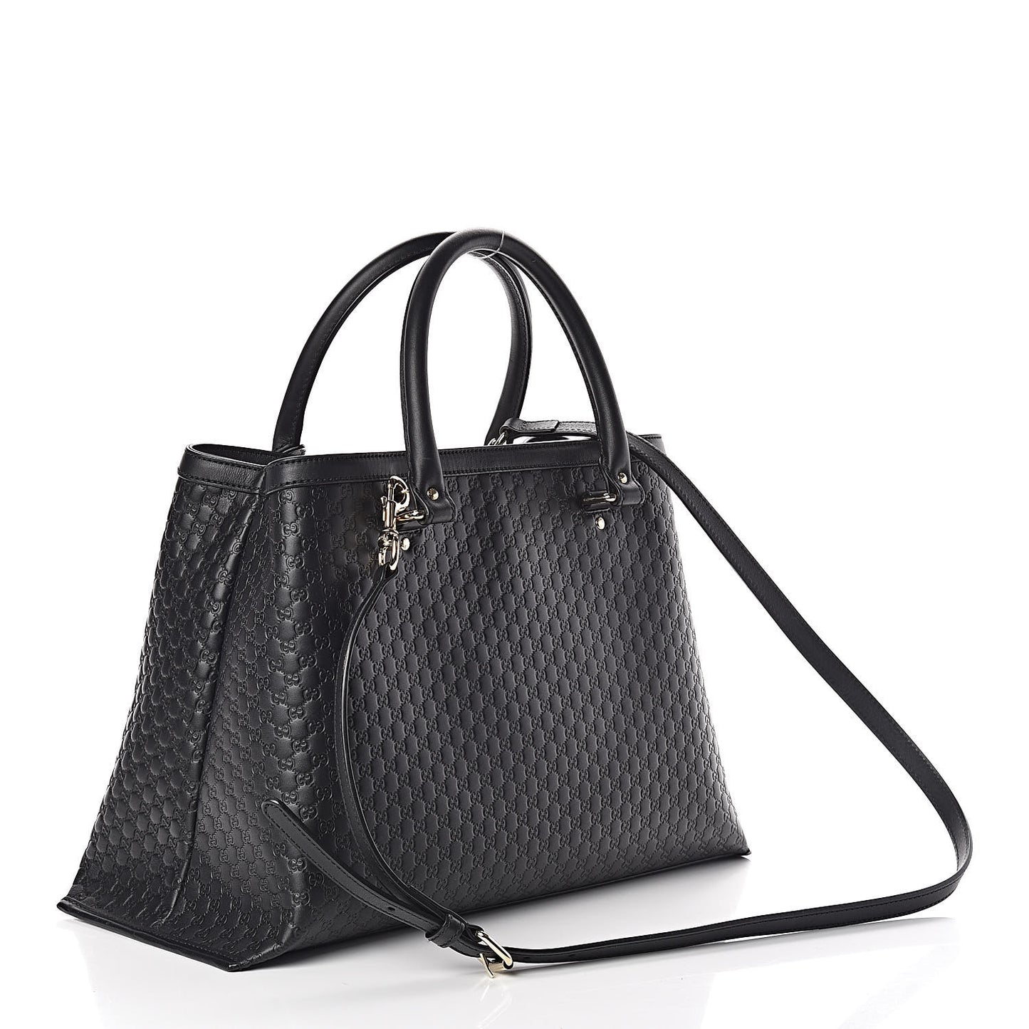 Soft Microguccissima Medium Tote Black