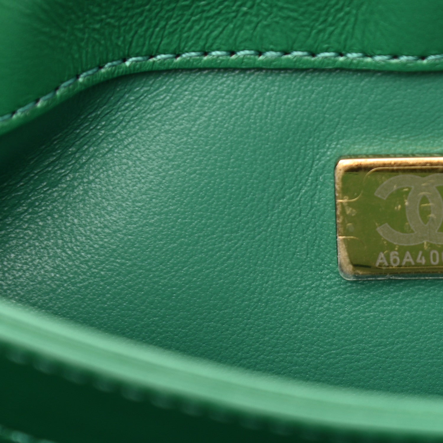 Chanel Lambskin Quilted Mini Color Match Flap Green 7 of 10