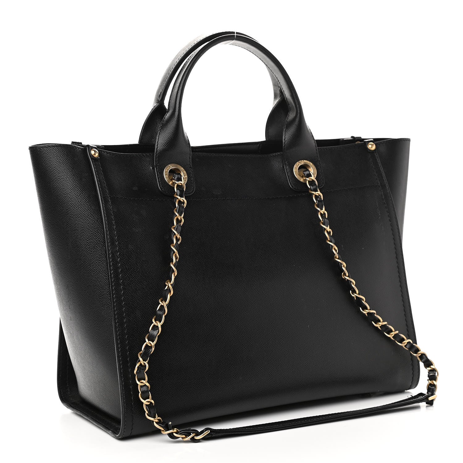 Chanel Caviar Small Studded Deauville Tote Black 3 of 15
