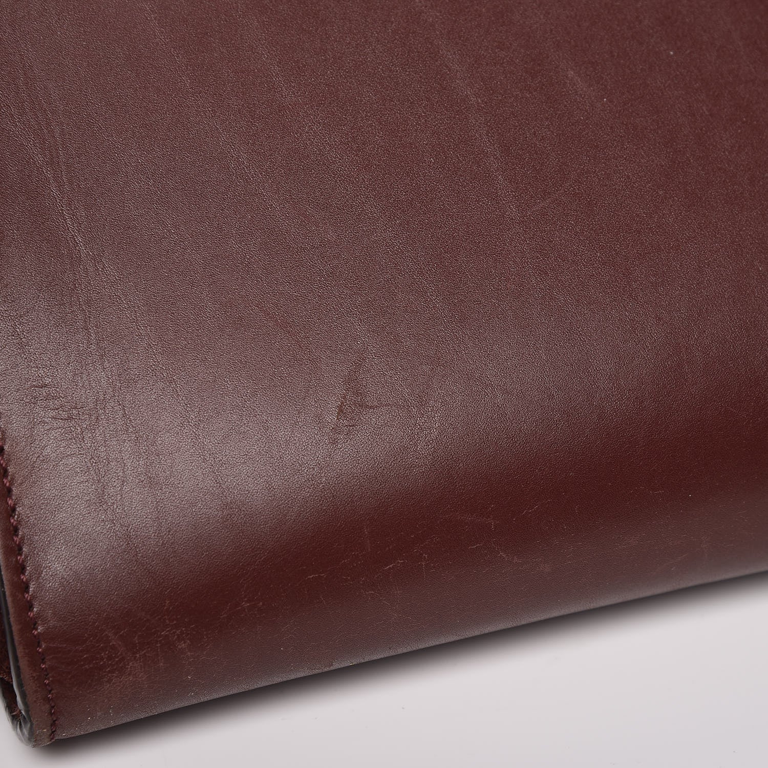 Celine Smooth Calfskin Suede Large Trapeze Burgundy 9 of 21