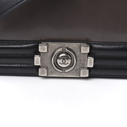 Chanel Glazed Calfskin Small Boy Flap Black Brown 11 of 14