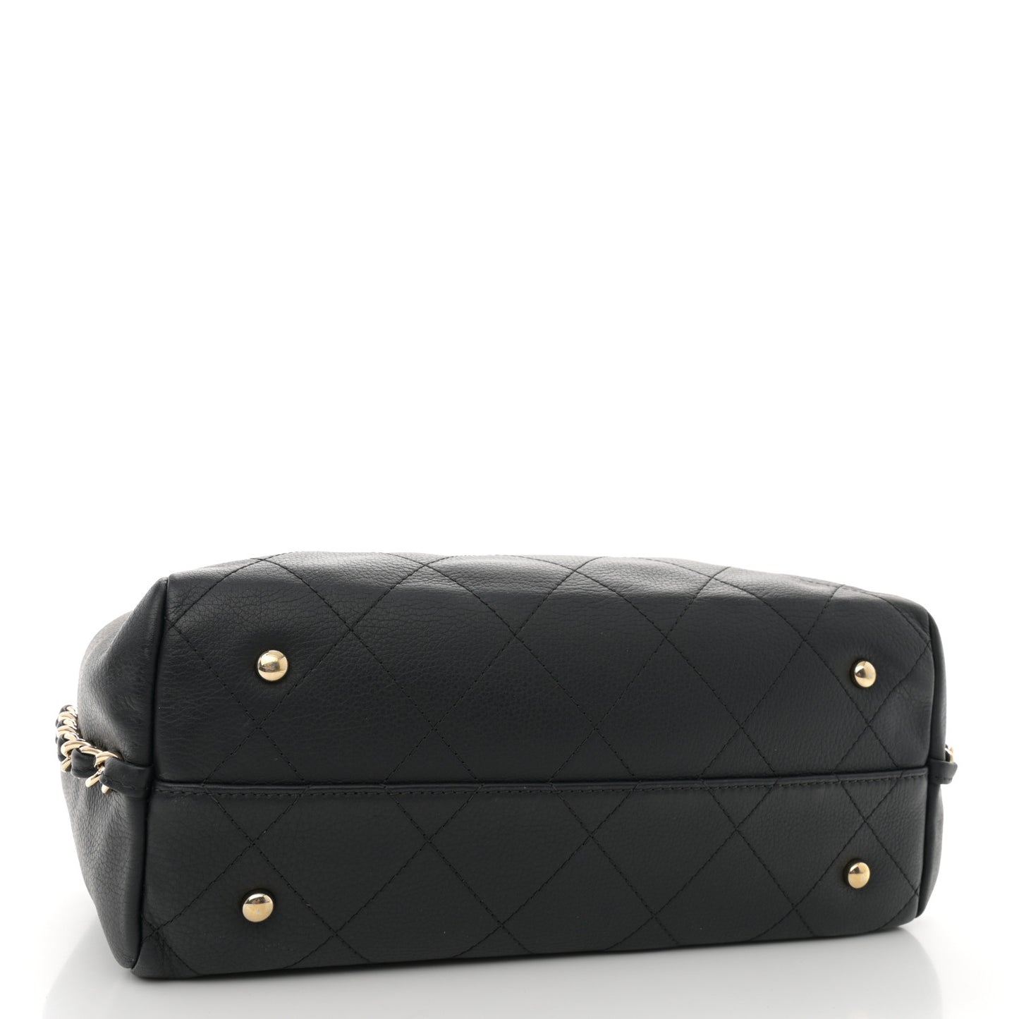 Bullskin Stitched Small Shopping Tote Black