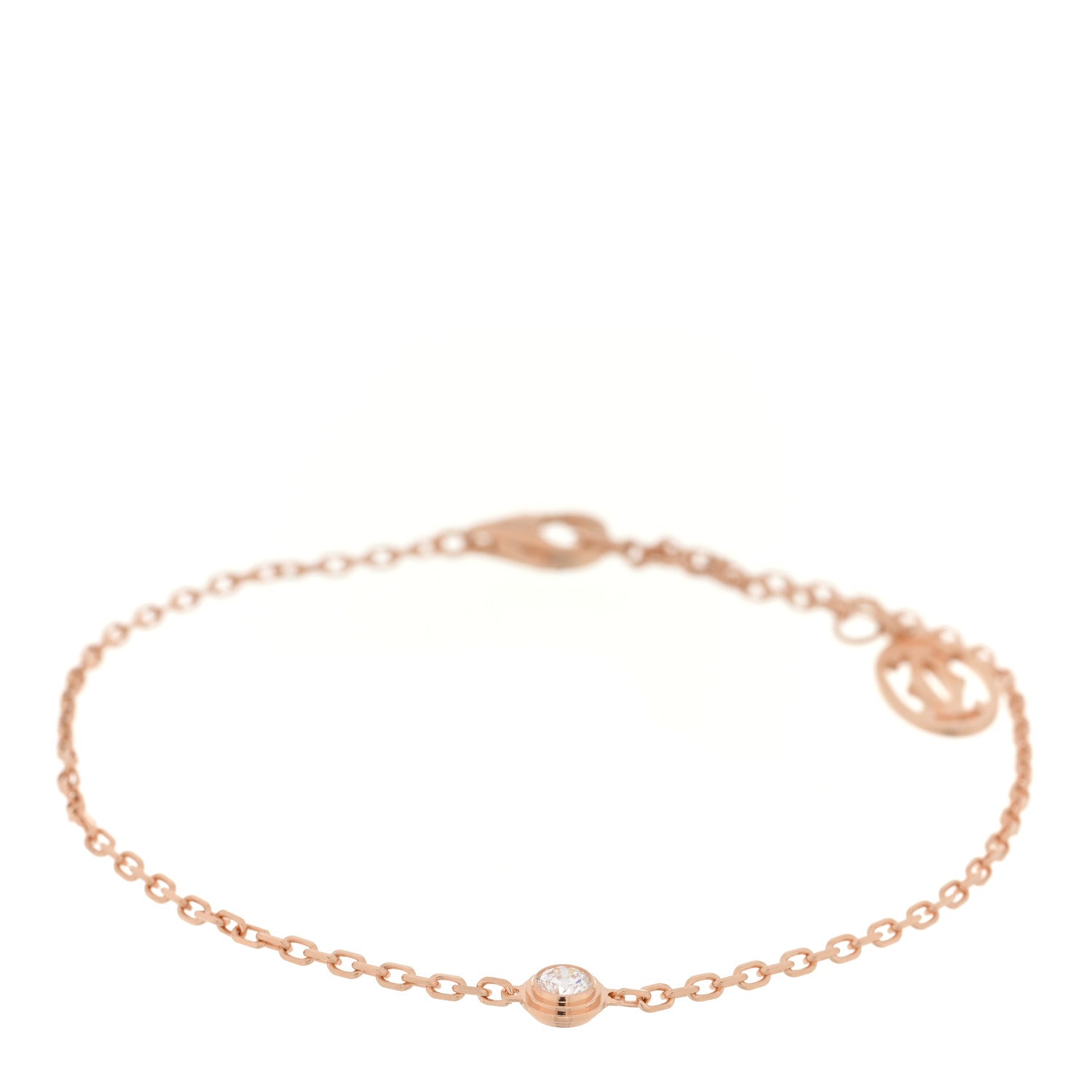 Cartier 18K Pink Gold Diamond SM D'Amour Bracelet 1 of 3