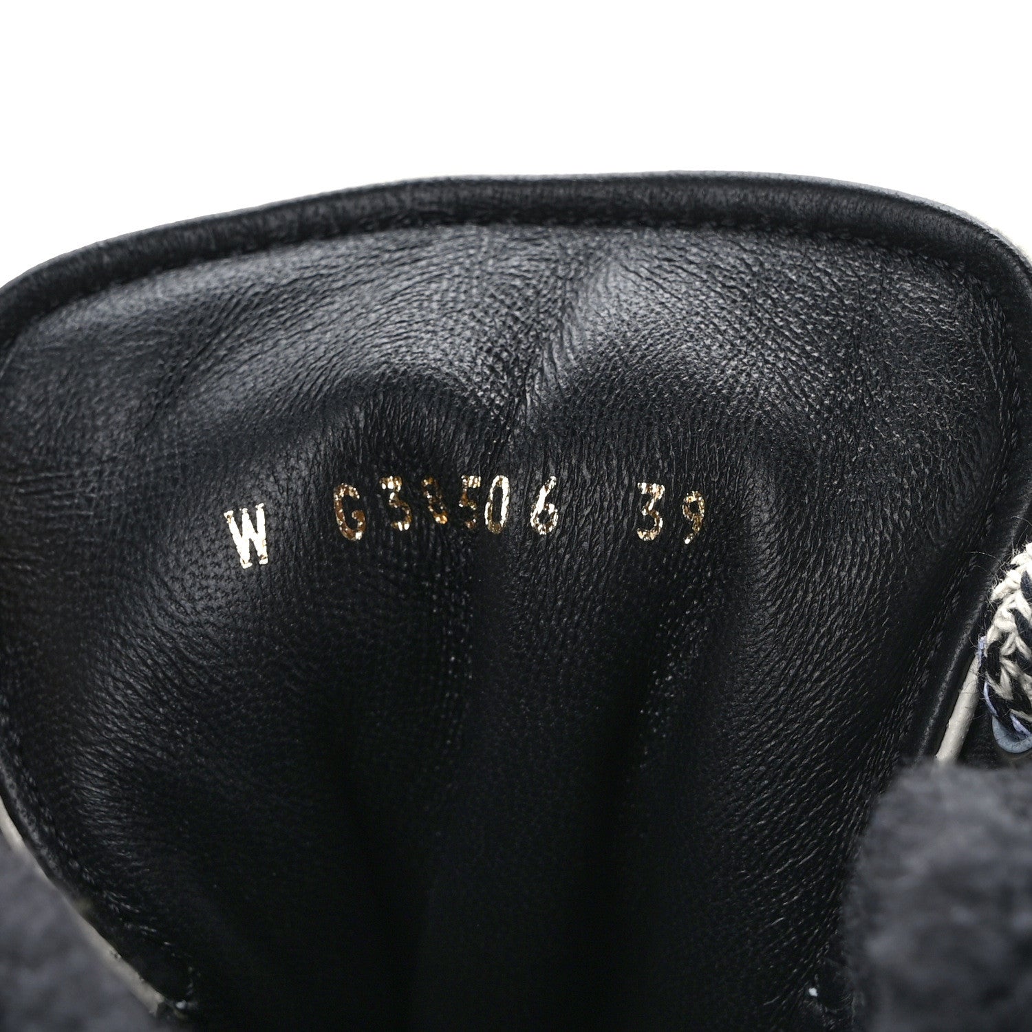 Chanel Lambskin Shearling Suede CC High Lace Up Boots 39 Grey Black 9 of 10