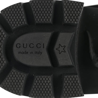 Gucci Calfskin Crystal GG Trip Chelsea Ankle Boots 40 Black 7 of 12