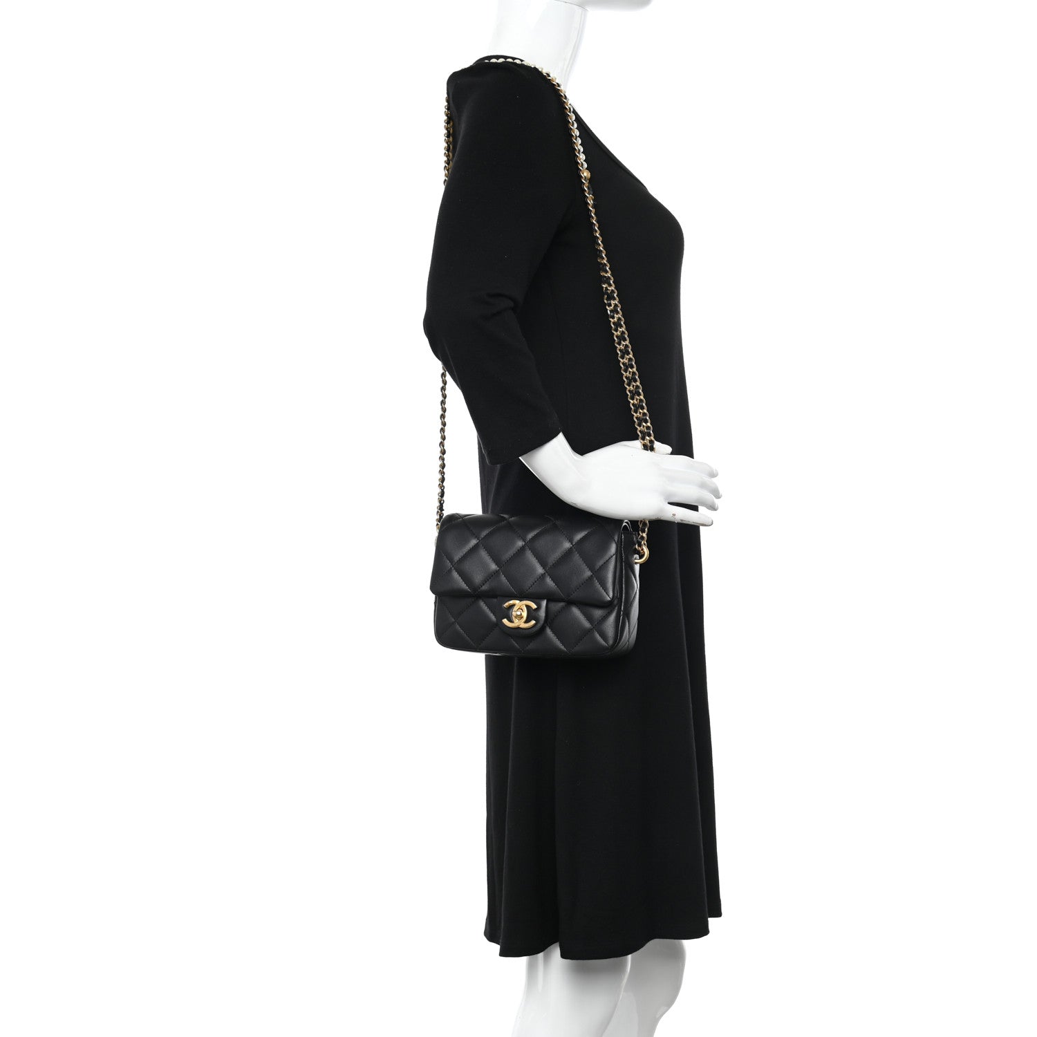 Chanel Lambskin Quilted Mini My Perfect Flap Black 2 of 15