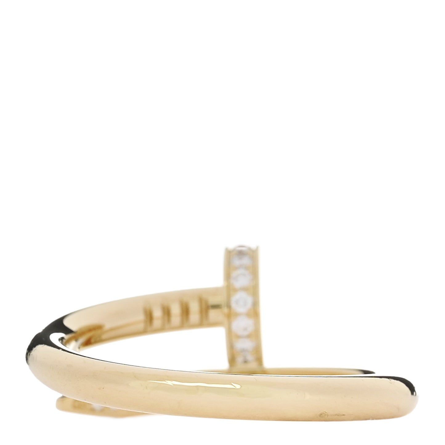 18K Yellow Gold Diamond Juste Un Clou Ring 55 7.25