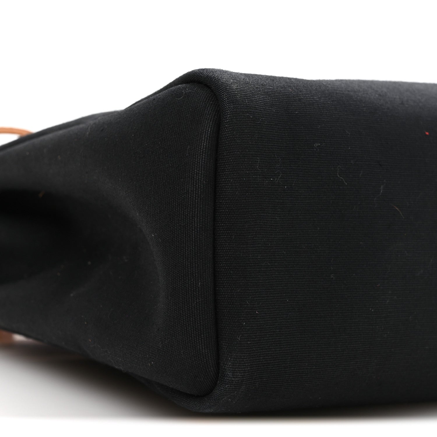 Hermes Toile Vache Calfskin Herbag 30 PM Black Natural 10 of 12