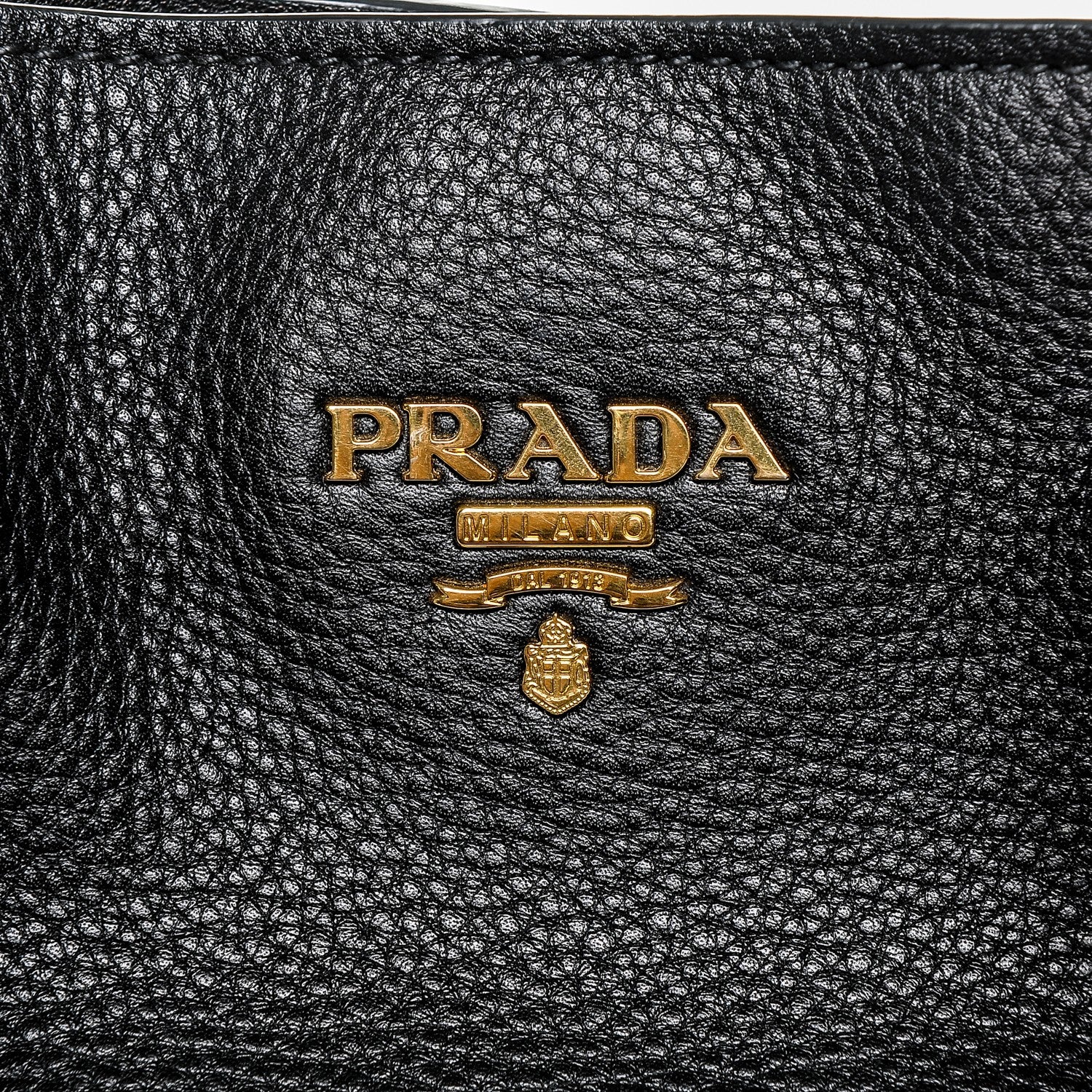 Prada Vitello Daino Zip Tote Nero Black 6 of 7