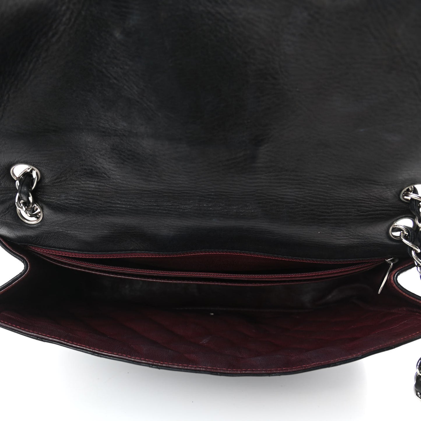 Lambskin Quilted Maxi Single Flap Black