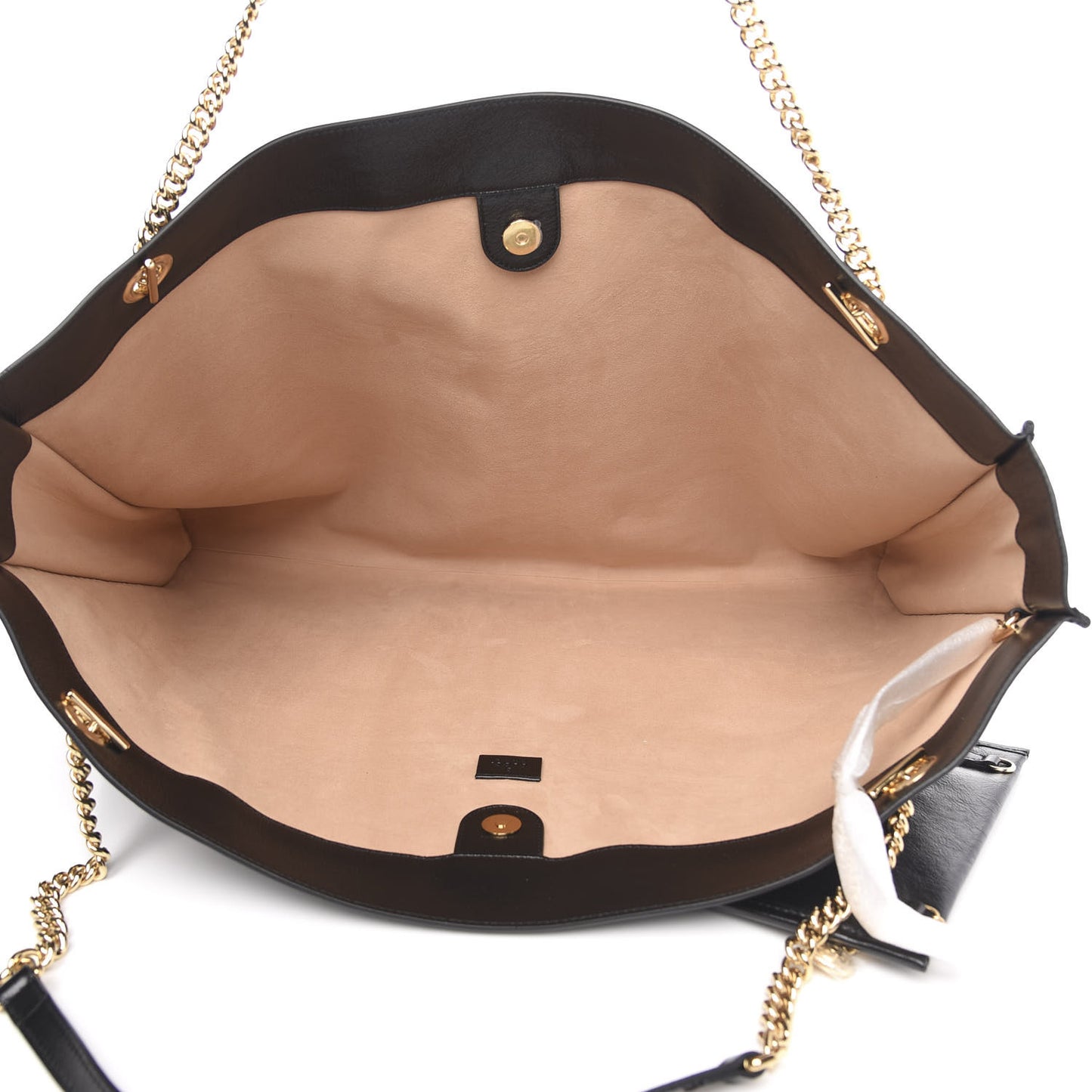 Calfskin Maxi Rajah Chain Tote Black