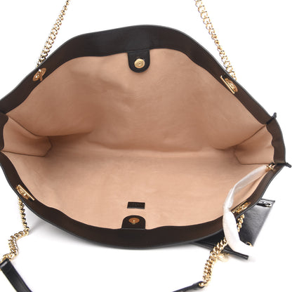 Gucci Calfskin Maxi Rajah Chain Tote Black 5 of 9