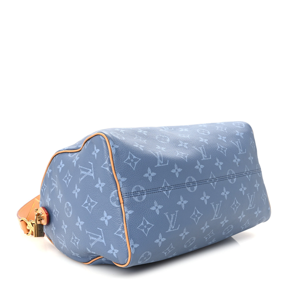 Louis Vuitton Calfskin Monogram Speedy P9 Bandouliere 30 Silk Blue 6 of 14