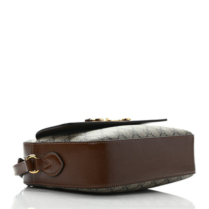 Gucci GG Supreme Monogram Small Horsebit 1955 Shoulder Bag Beige Brown Sugar 4 of 9
