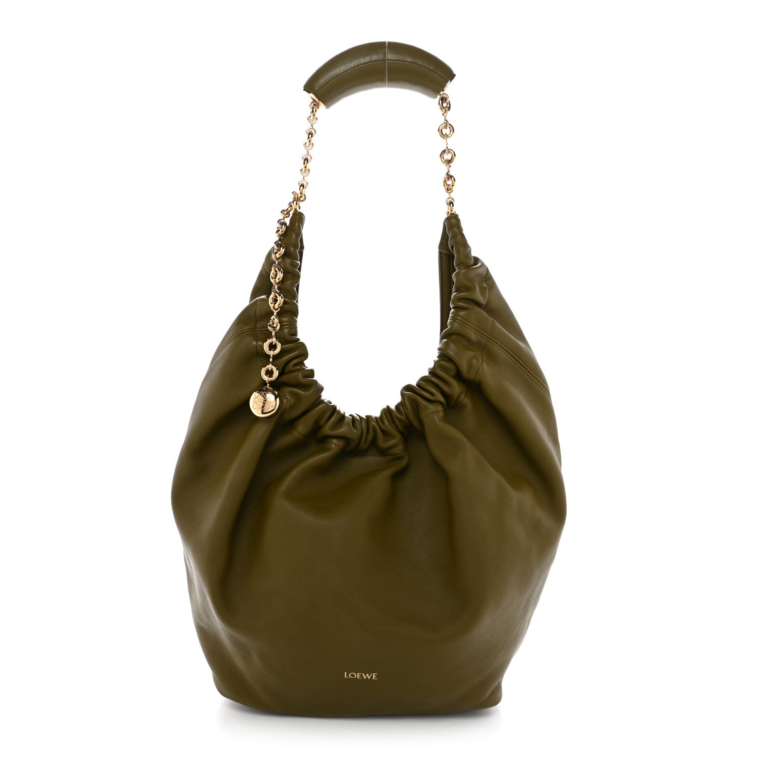 Loewe Mellow Nappa Small Squeeze Bag Olive 1 of 14