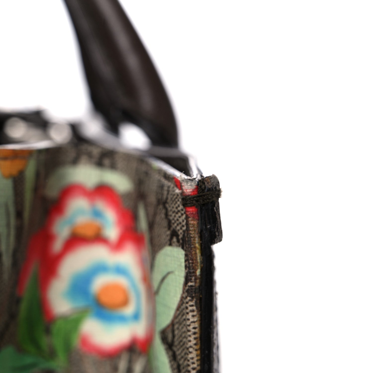 Gucci GG Supreme Monogram Tian Web Vertical Tote Beige Multicolor New Acero 27 of 32