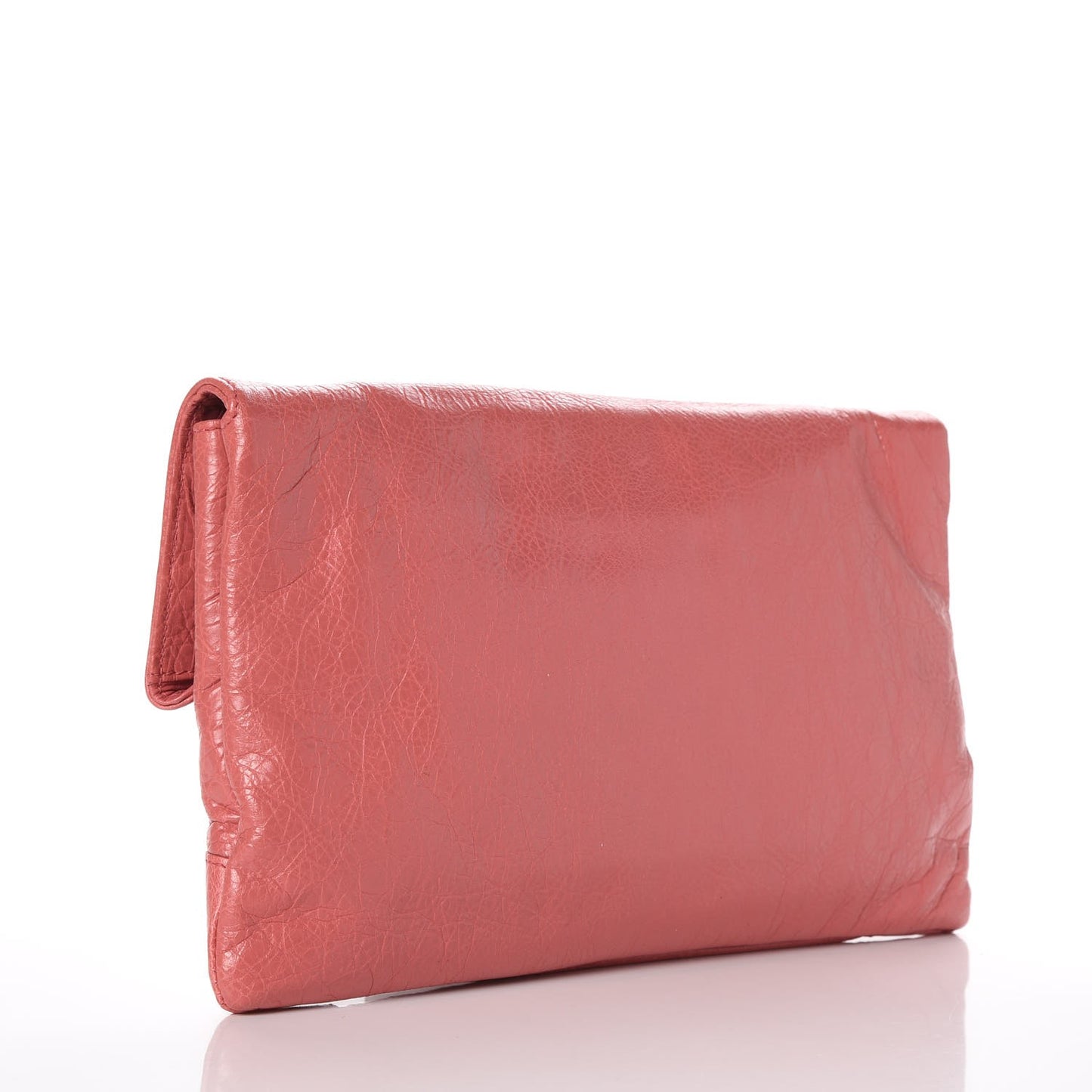 Agneau Classic Hardware Envelope Clutch Rose Bonbon