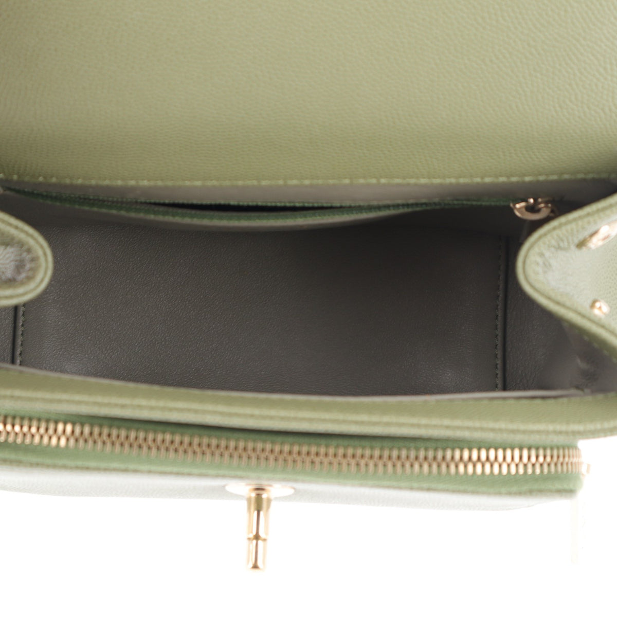 Chanel Caviar Quilted Small Business Affinity Flap Green 6 of 11