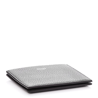 Celine Drummed Calfskin Gusset Card Holder Black 4 of 7