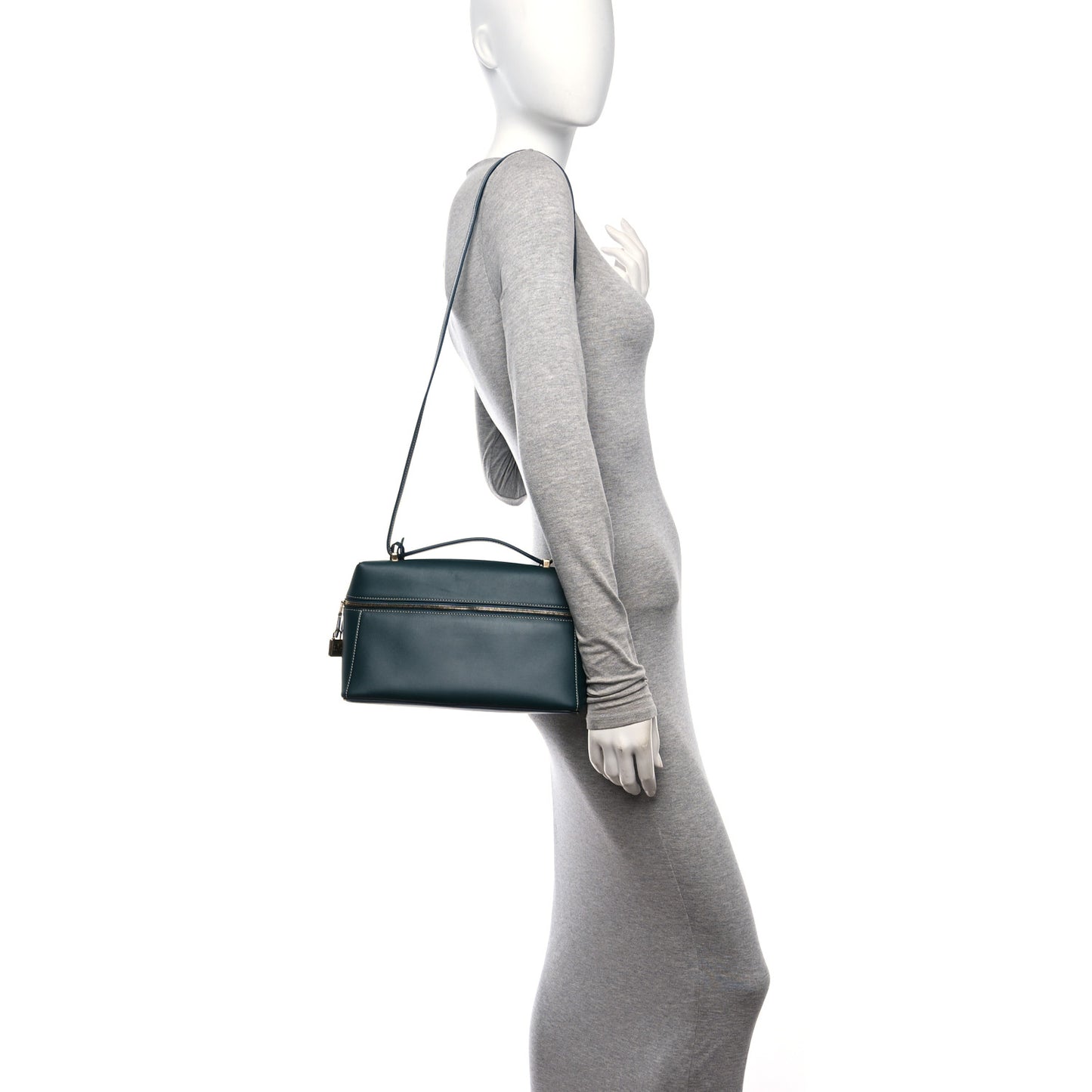 Smooth Calfskin Extra Bag L27 New Petrolio