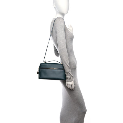 Loro Piana Smooth Calfskin Extra Bag L27 New Petrolio 2 of 9