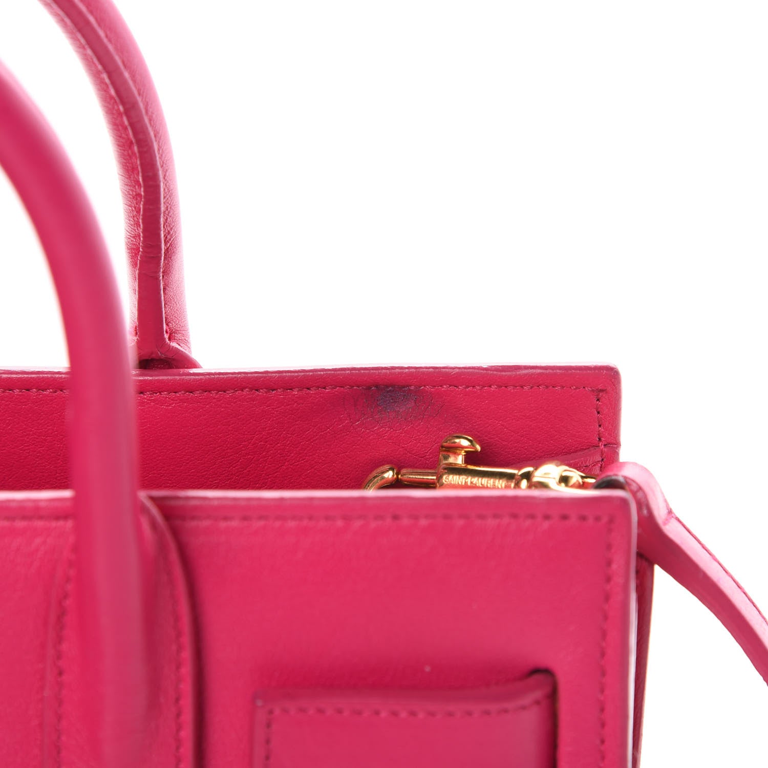 Saint Laurent Calfskin Nano Sac De Jour Bubblegum 18 of 21