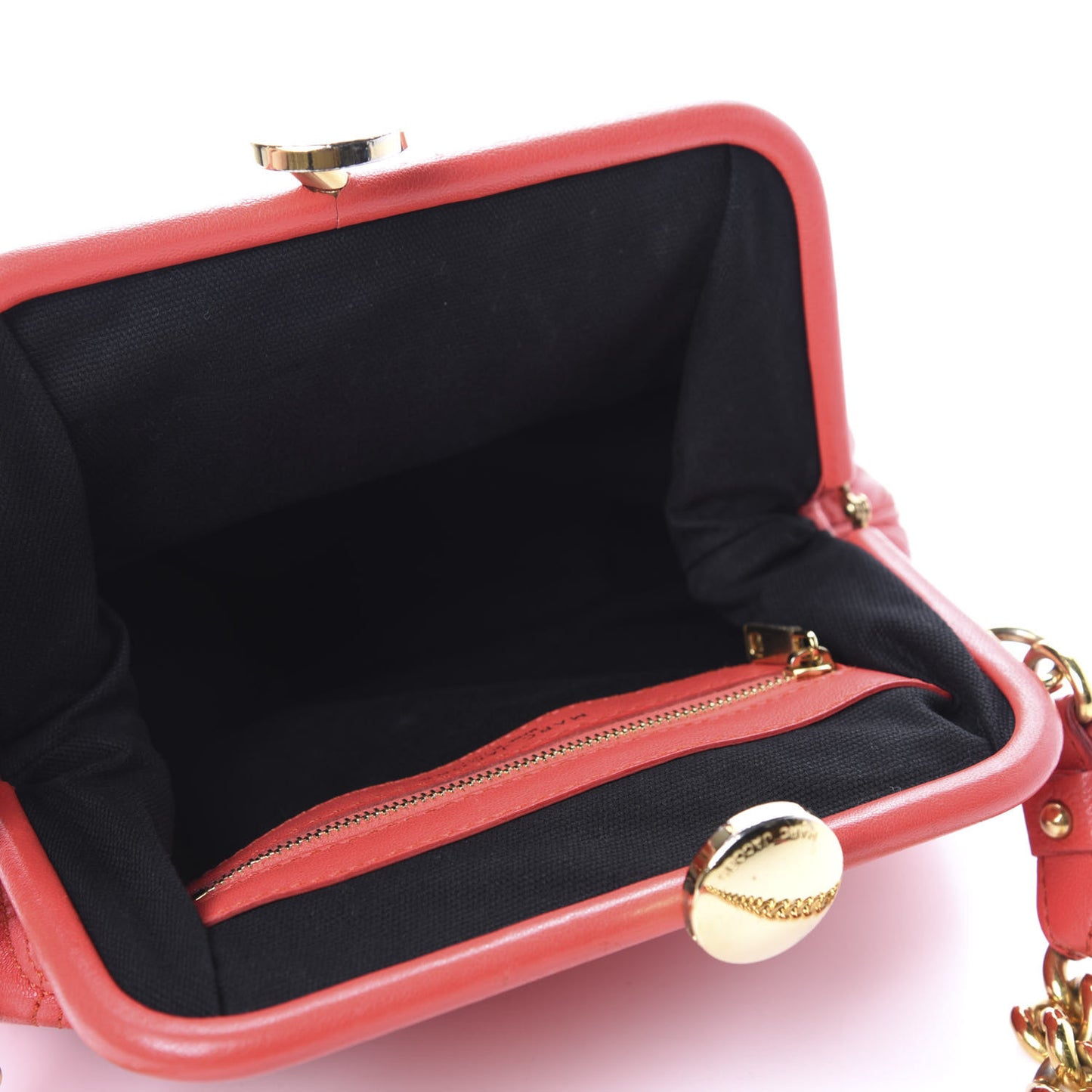 Calfskin Quilted Little Stam Red