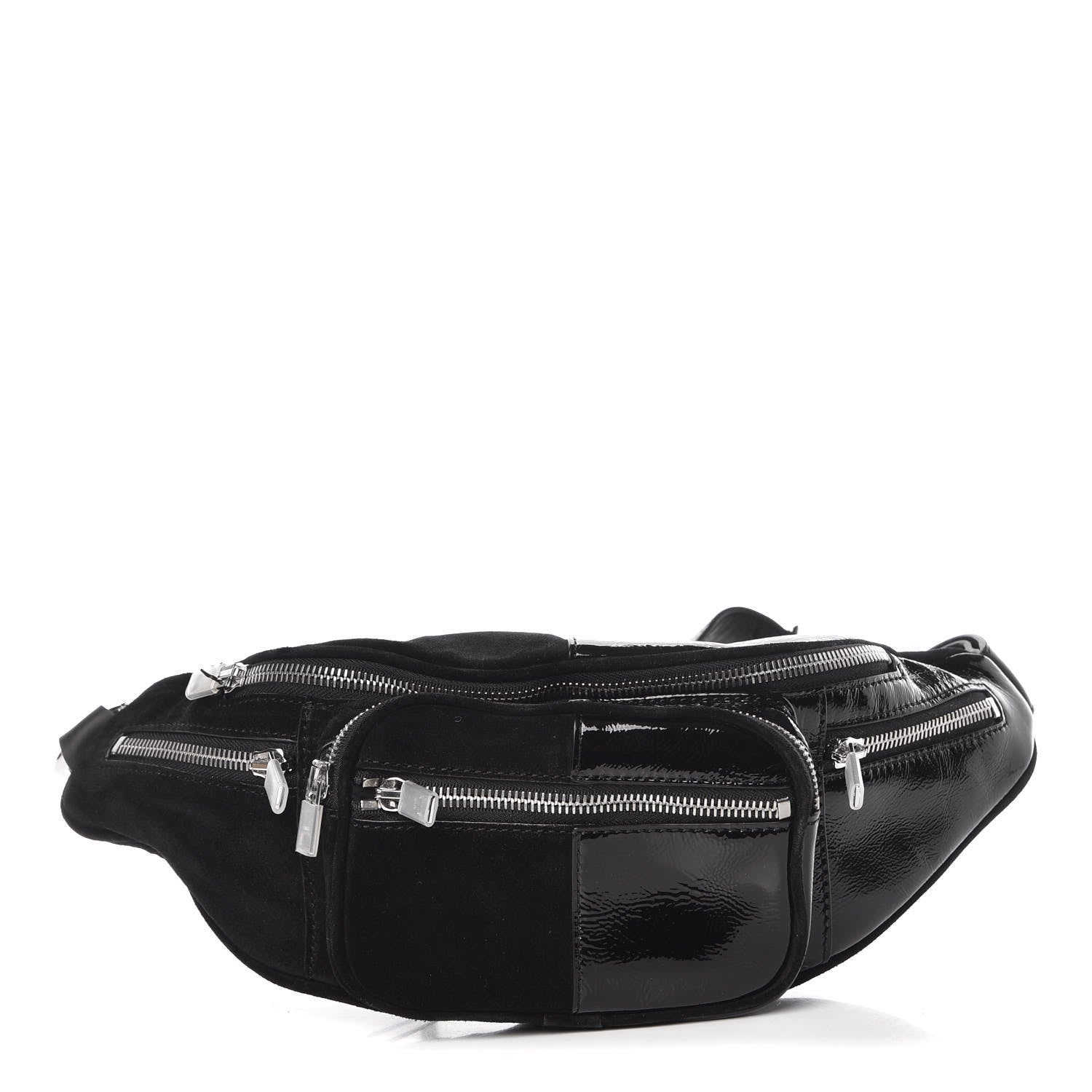 Alexander Wang Suede patent Attica Fannypack Black 1 of 6