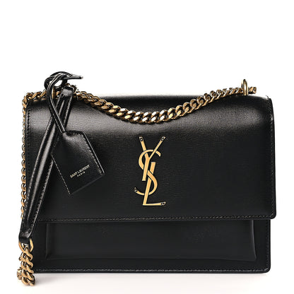 Saint Laurent Calfskin Medium Monogram Sunset Black 1 of 10