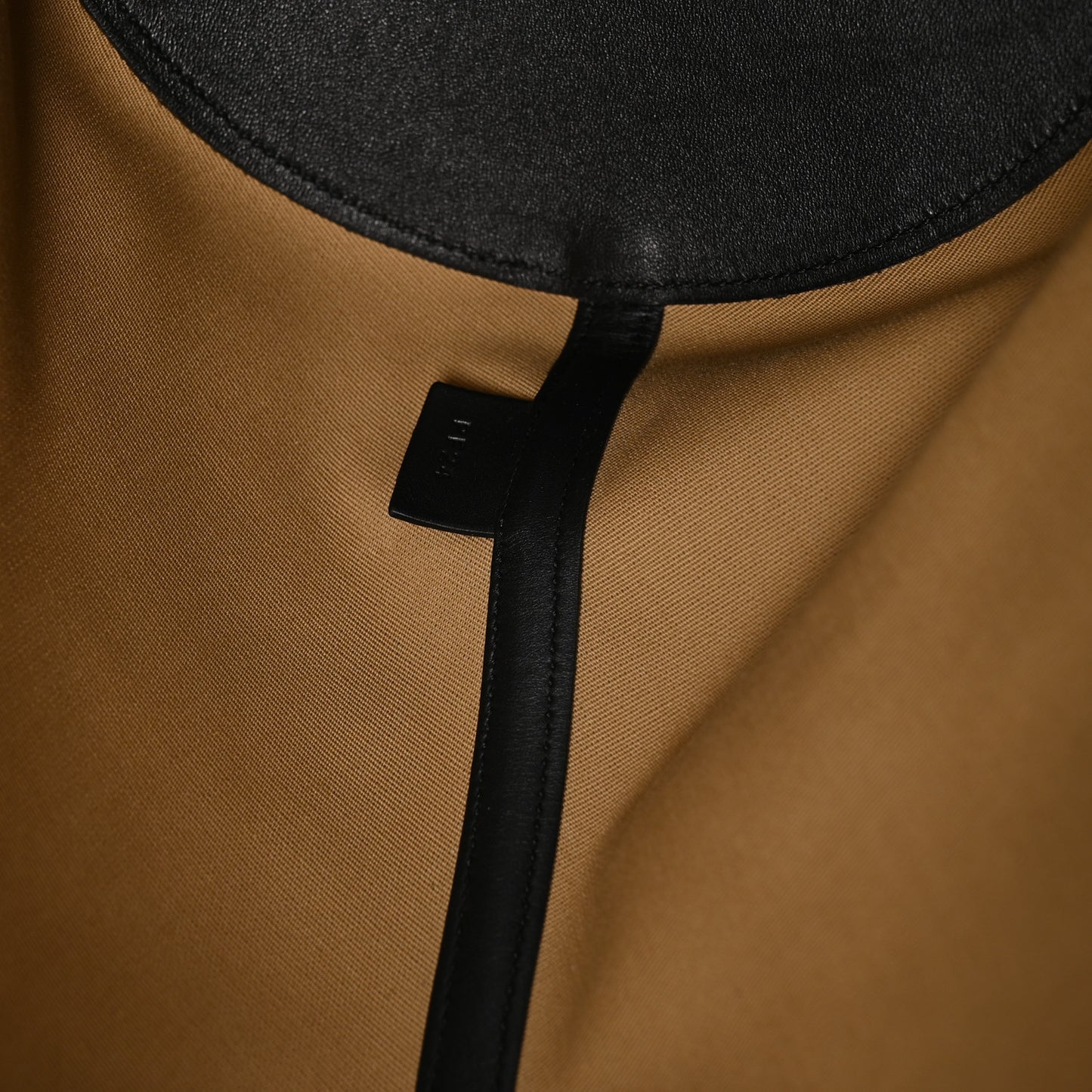 Canvas Calfskin Medium Lotus Tote Black Honey