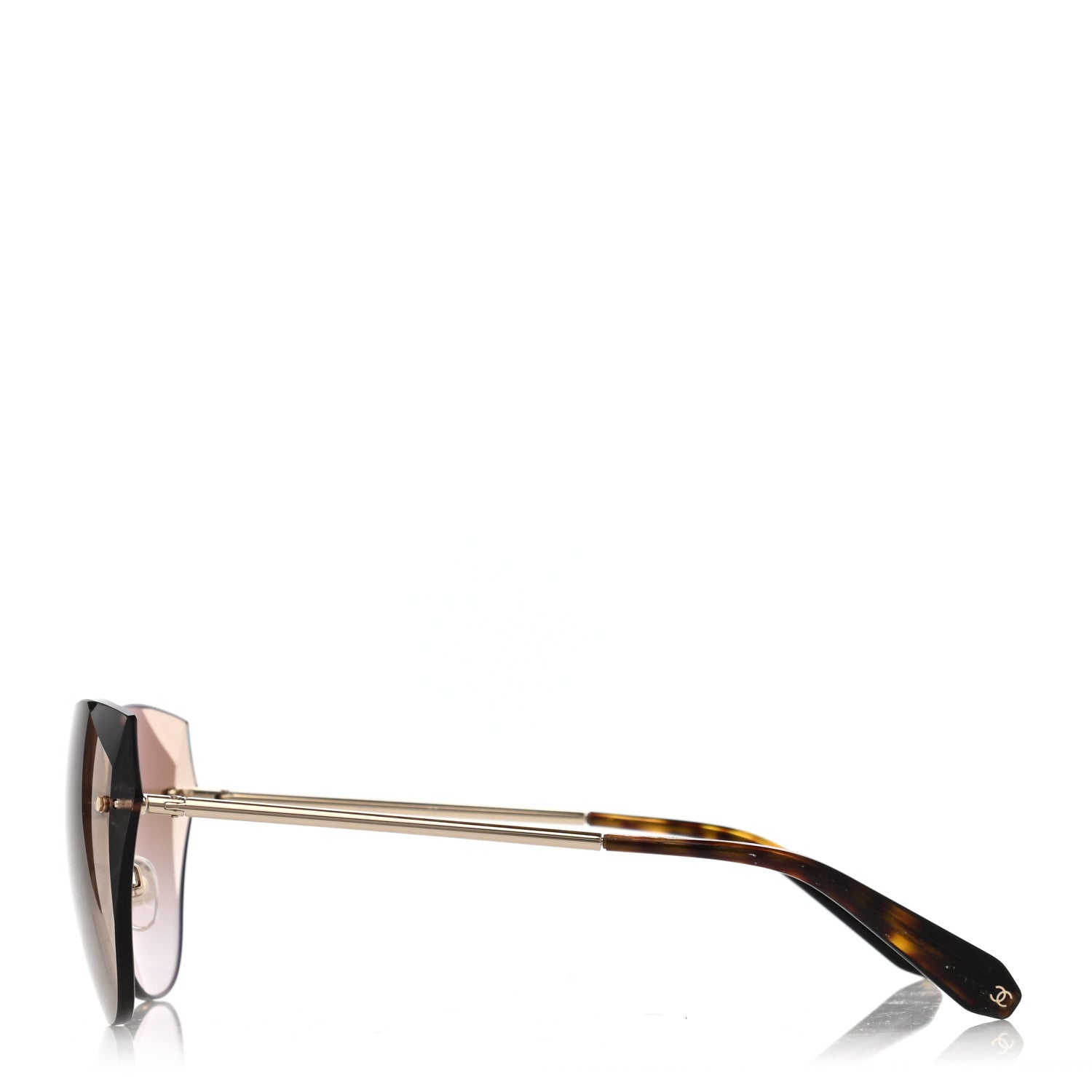 Chanel Metal Cat Eye Sunglasses 4237 Gold 3 of 9