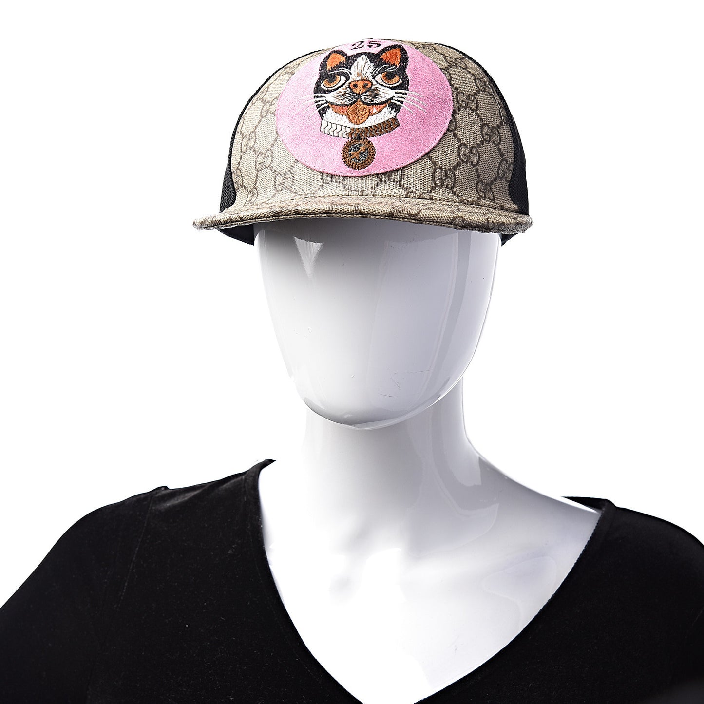 GG Supreme Monogram Bosco Patch Baseball Hat 57 Beige Malva
