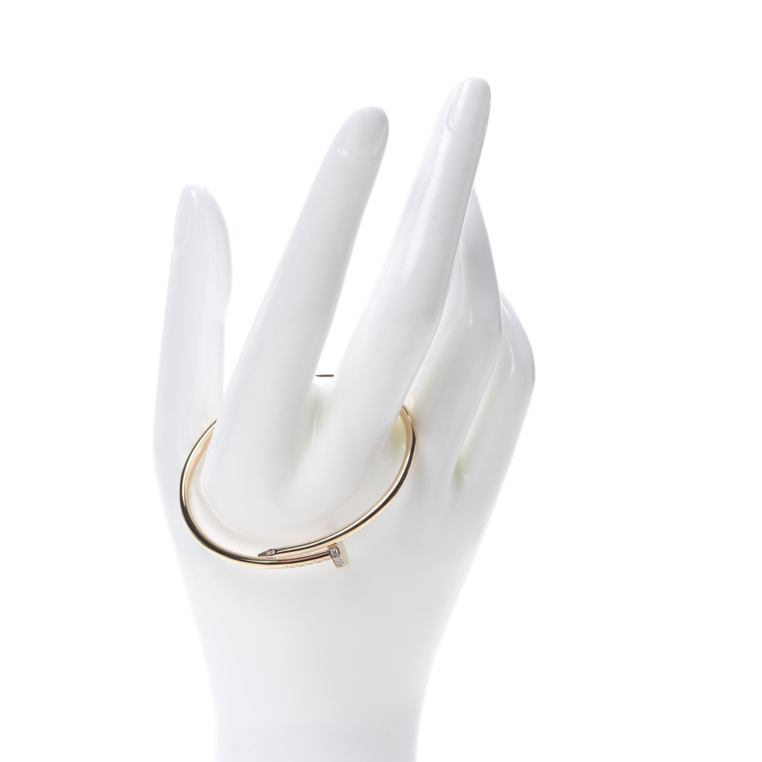 Cartier 18K Pink Gold Diamond Small Juste Un Clou Bracelet 15 2 of 6