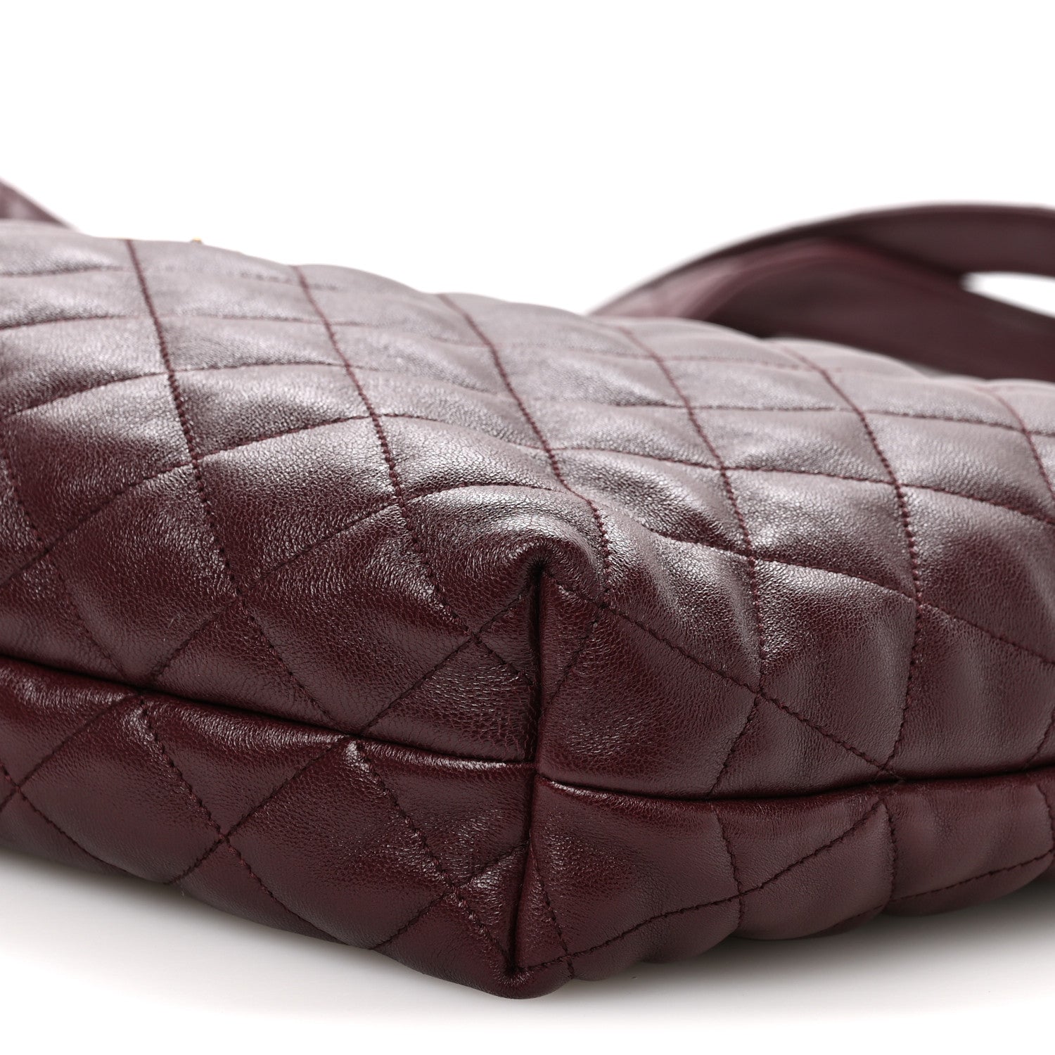 Saint Laurent Lambskin Quilted Maxi Icare Shopping Tote  Rouge Cabernet 11 of 11