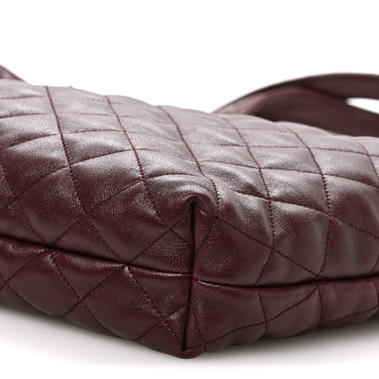Saint Laurent Lambskin Quilted Maxi Icare Shopping Tote  Rouge Cabernet 11 of 11