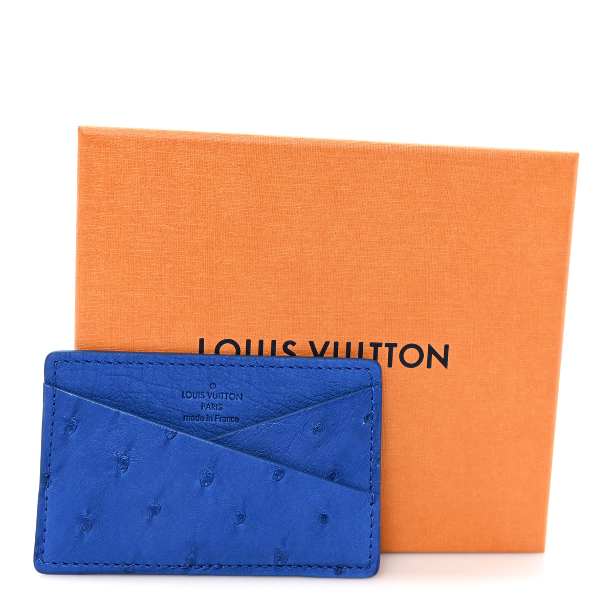 Ostrich Card Holder Blue