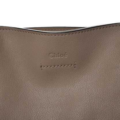 Chloe Smooth Calfskin Medium Milo Shopping Tote Motty Grey 7 of 9